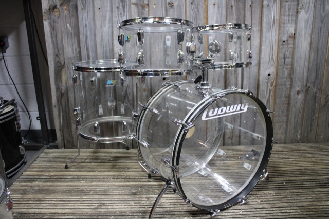 Ludwig 70's Clear Vistalite Big Beat and 15 tom