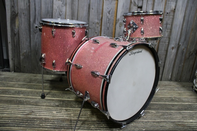 Slingerland 'Aug 1961' Modern Jazz Outfit in Sparkling Pink Pearl