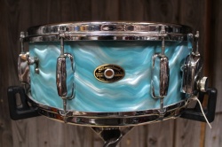 Slingerland 60's Artist Model in Green Satin Flame