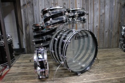 Ludwig 1977 Vistalite Big Beat Pattern C Clear Black